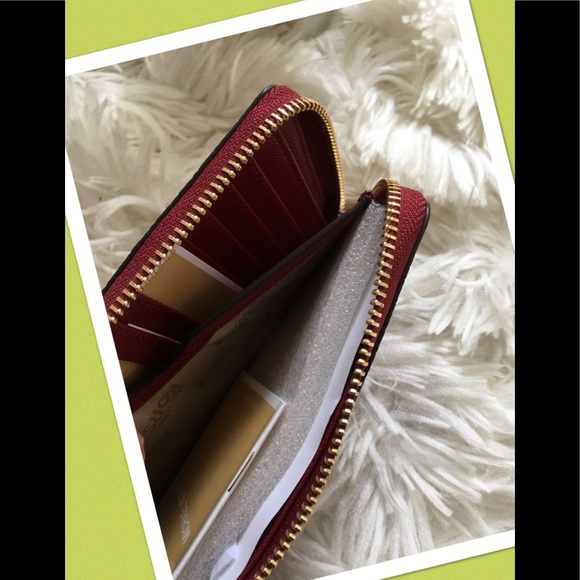 MICHEAL KORS WRISTLET MARRON LEATHER WALLET - Picture 6 of 6